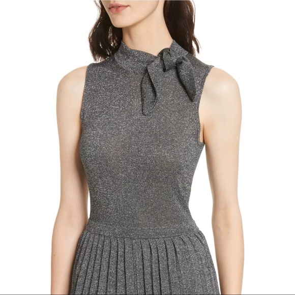 Kate Spade Women's Metallic Bow Knot Dress - Sz L - Picture 4 of 8